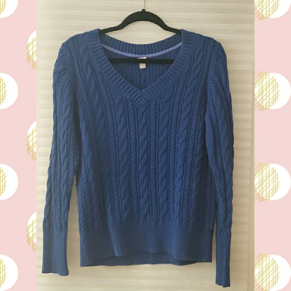 Royal Blue Cable Sweater